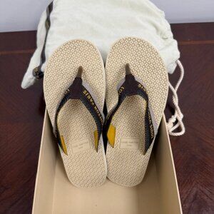 LOUIS VUITTON 'BAHIA' THONG RUBBER MONOGRAM FLIP FLOPS